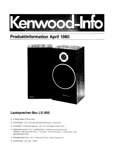 Lautsprecher-Box LS-800 - Kenwood