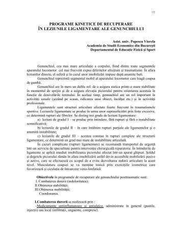 programe kinetice de recuperare în leziunile ligamentare ale ...