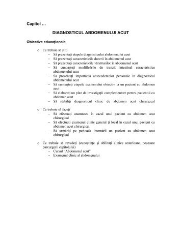 11.a.1 Diagnosticul abdomenului acut