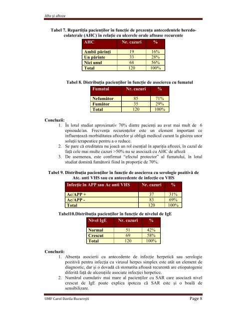 rezumat al tezei de doctorat afte şi aftoze - Universitatea de ...