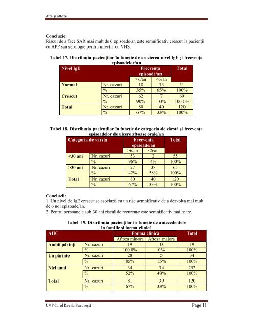 rezumat al tezei de doctorat afte şi aftoze - Universitatea de ...