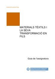 MATERIALS TÈXTILS I LA SEVA TRANSFORMACIÓ EN FILS - UPC