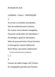 Anotação de aula LUSÍADAS – Canto I - PROPOSIÇÃO 1. As armas ...