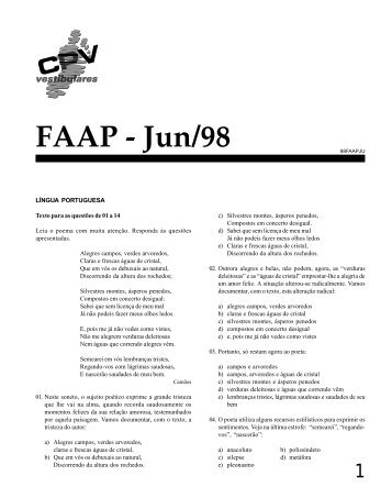 FAAP - Jun/98 - CPV