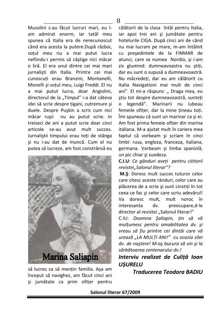 salon literar nr.67.pdf - culitaioanusurelu.ro