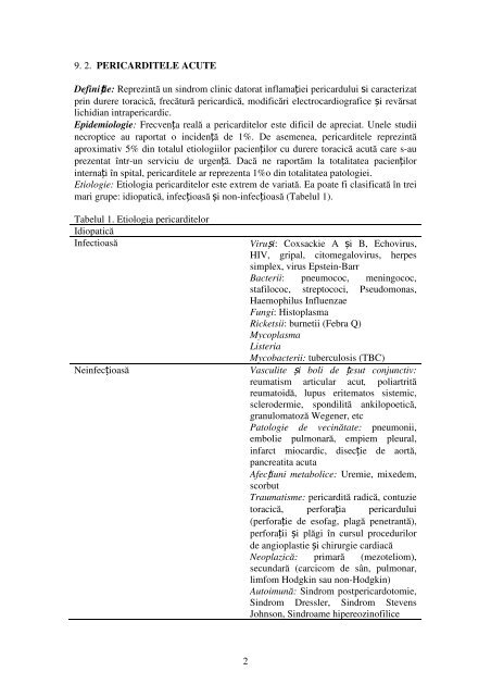 Cap.IX Pericarditele - Cardiologie.ro