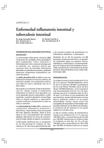 Enfermedad inflamatoria intestinal y tuberculosis intestinal