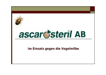 Praxiserfahrungen beim Einsatz von Ascarosteril AB zur ... - Kesla.de