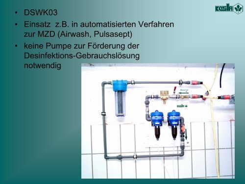 ApplikationsmÃ¶glichkeiten von Wofasteril und seiner derzeitigen ...