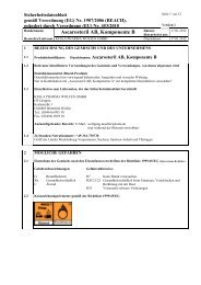 Sicherheitsdatenblatt Komponente B - Kesla.de