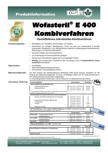 Wofasteril® E 400 Kombiverfahren - Kesla.de