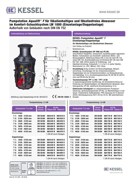 Pumpstation Aqualift - Kessel