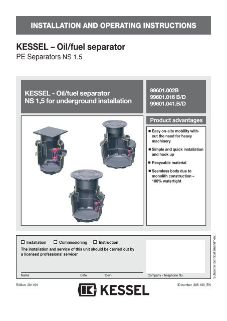 KESSEL â Oil/fuel separator