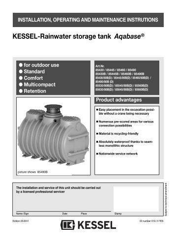 KESSEL-Rainwater storage tank Aqabase®