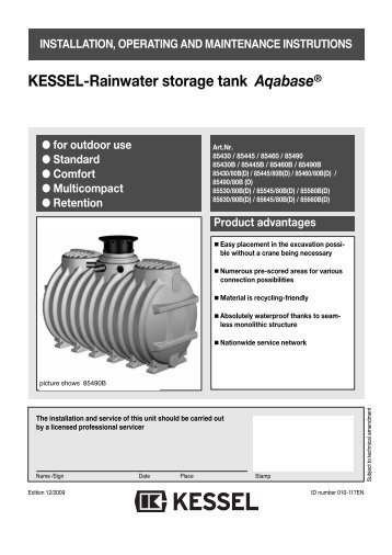 KESSEL-Rainwater storage tank Aqabase®