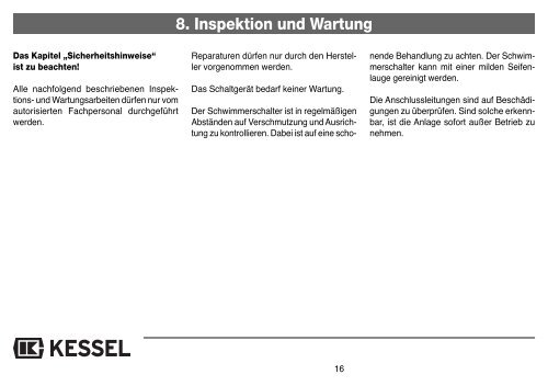 KESSEL-Schaltgerät Aqatronic® S für KESSEL ...