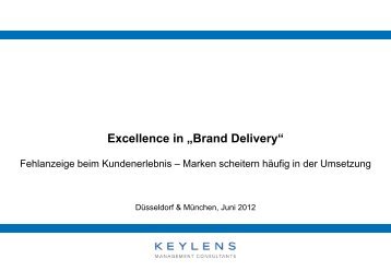 Excellence in Brand Delivery - KEYLENS Management Consultants