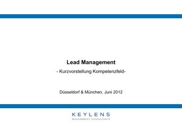 Lead Management - KEYLENS Management Consultants