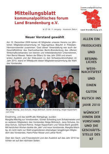 MB 09/07 - kommunalpolitisches forum Land Brandenburg eV