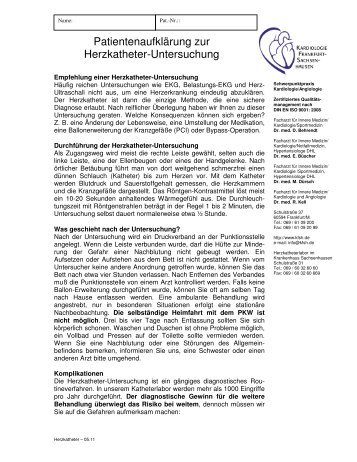 Herzkatheteruntersuchung - Kardiologie Frankfurt Sachsenhausen