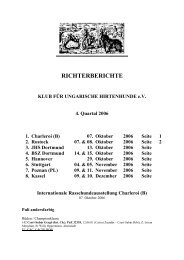 RICHTERBERICHTE - Klub für Ungarische Hirtenhunde