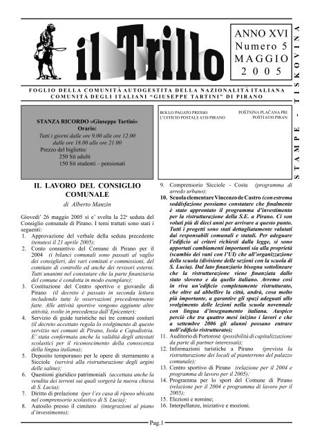 ANNO XVI Numero 5 MAGGIO 2 0 0 5