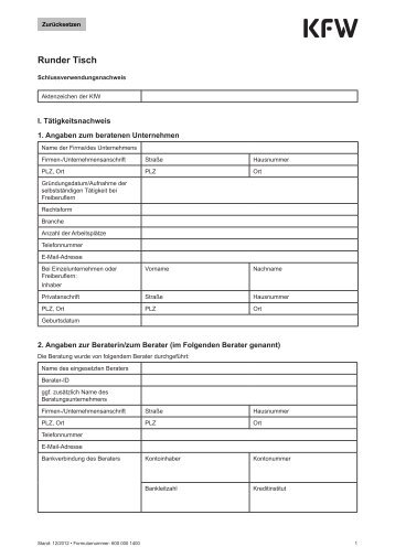 Schlussverwendungsnachweis Runder Tisch (PDF, 2 MB) - KfW