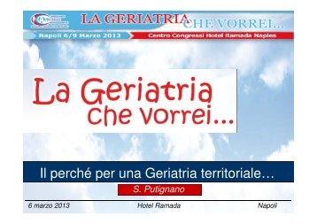 Il perché per una Geriatria territoriale… - Associazione Geriatri ...