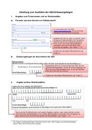 Anleitung zum Ausfüllen der GEZ-Erfassungsbögen