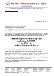 Jahreshauptversammlung 2013 - KG Rot-Weiß Gemünd
