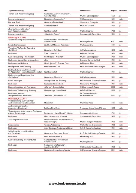 Münsterscher Karneval Session 2010/2011 - KG Monasteria ...