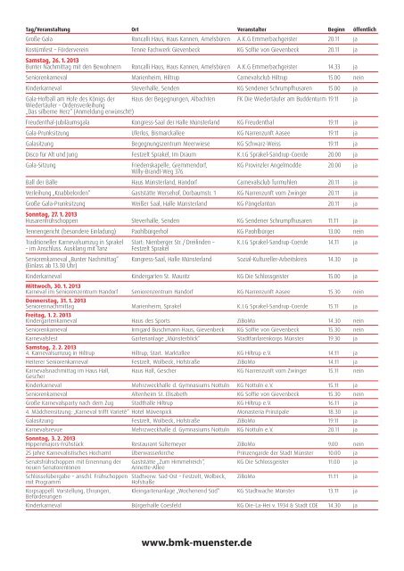 Kalender 2012/2013 - KG Monasteria Principale eV