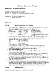 2. Sitzung des Elternbeirats (pdf) - Klettgau-Gymnasium Tiengen