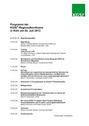 Programm der KGSt®-Regionalkonferenz in Köln