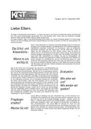 Elternbrief der Schulleitung und Elternvertretung zum Jahreswechsel