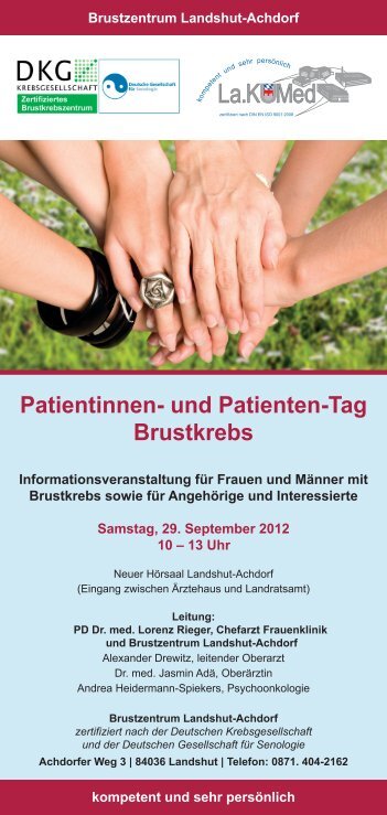 Patientinnen- und Patienten-Tag Brustkrebs