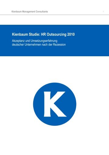 Kienbaum Studie: HR Outsourcing 2010