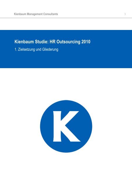 Kienbaum Studie: HR Outsourcing 2010