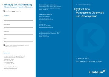 (R)Evolution Management-Diagnostik und -Development - Kienbaum