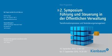2. Symposium Führung und Steuerung in der ... - Kienbaum