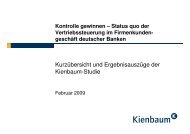 Kurzergebnisse Vertriebssteuerung im ... - Kienbaum