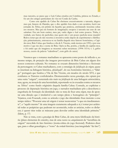 As migrações de Brás Cubas - Légua & meia - Universidade ...