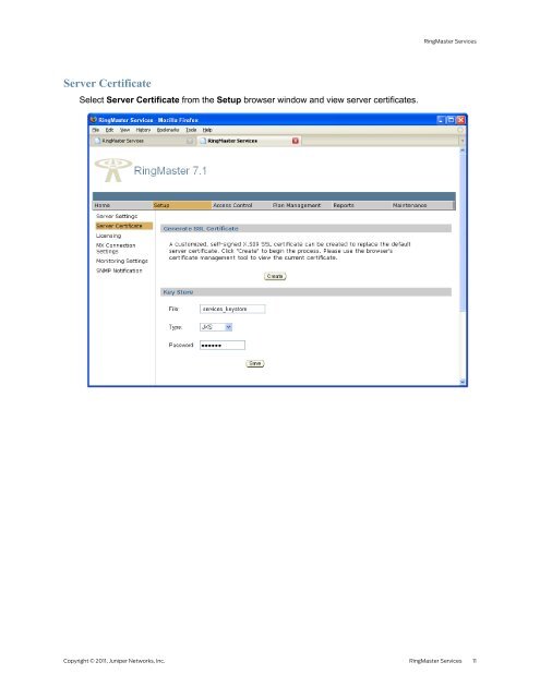 RingMaster Management Guide - Juniper Networks
