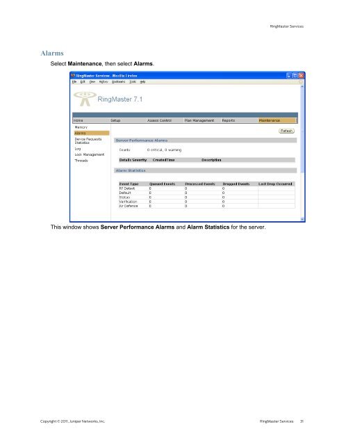 RingMaster Management Guide - Juniper Networks