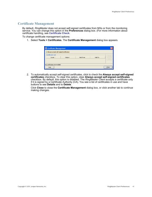 RingMaster Management Guide - Juniper Networks