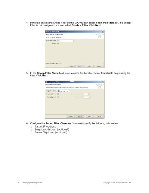 RingMaster Management Guide - Juniper Networks