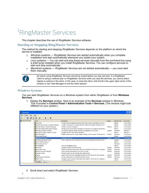 RingMaster Management Guide - Juniper Networks