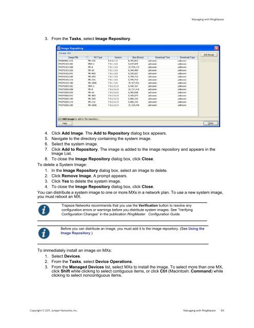 RingMaster Management Guide - Juniper Networks