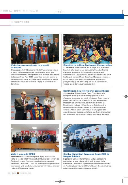 cavallers ahir futbolistes avui futbolistes avui ... - FC Barcelona