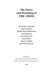 Power and Preaching of the Cross - New Creation Teaching Ministry